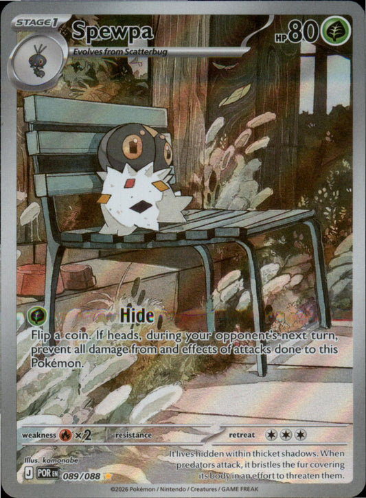 Pokemon Spewpa Illustration Rare ME03: Perfect Order 089/088 NM Holo
