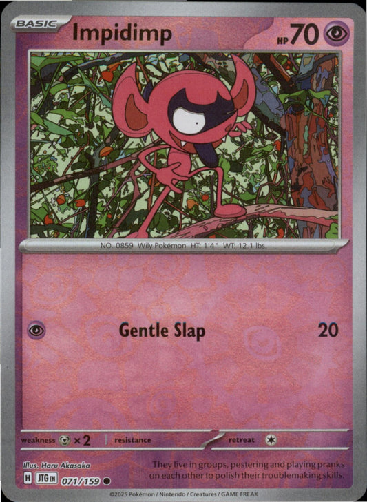 Pokemon Impidimp Common SV09: Journey Together 071/159 NM Reverse Holo