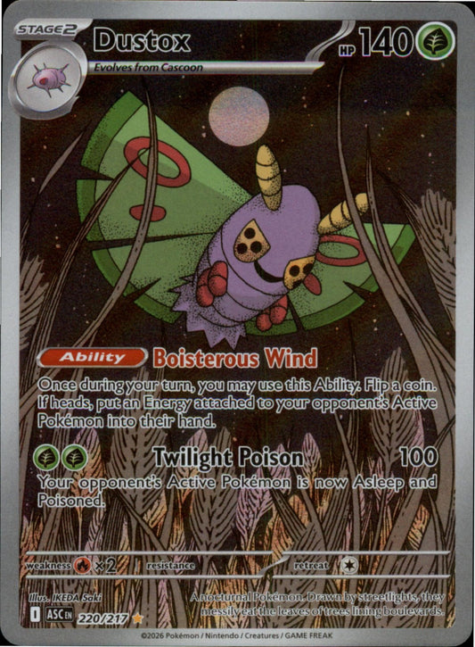 Pokemon Dustox Illustration Rare ME: Ascended Heroes 220/217 NM