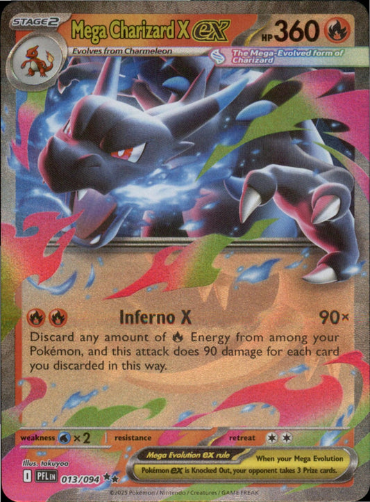 Pokemon Mega Charizard X ex Double Rare ME02: Phantasmal Flames 013/094 NM Holo