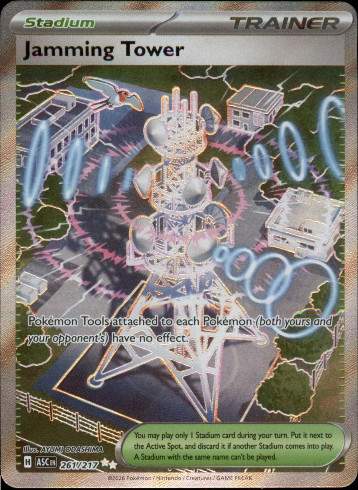 Pokemon Jamming Tower Ultra Rare ME: Ascended Heroes 261/217 NM Holo