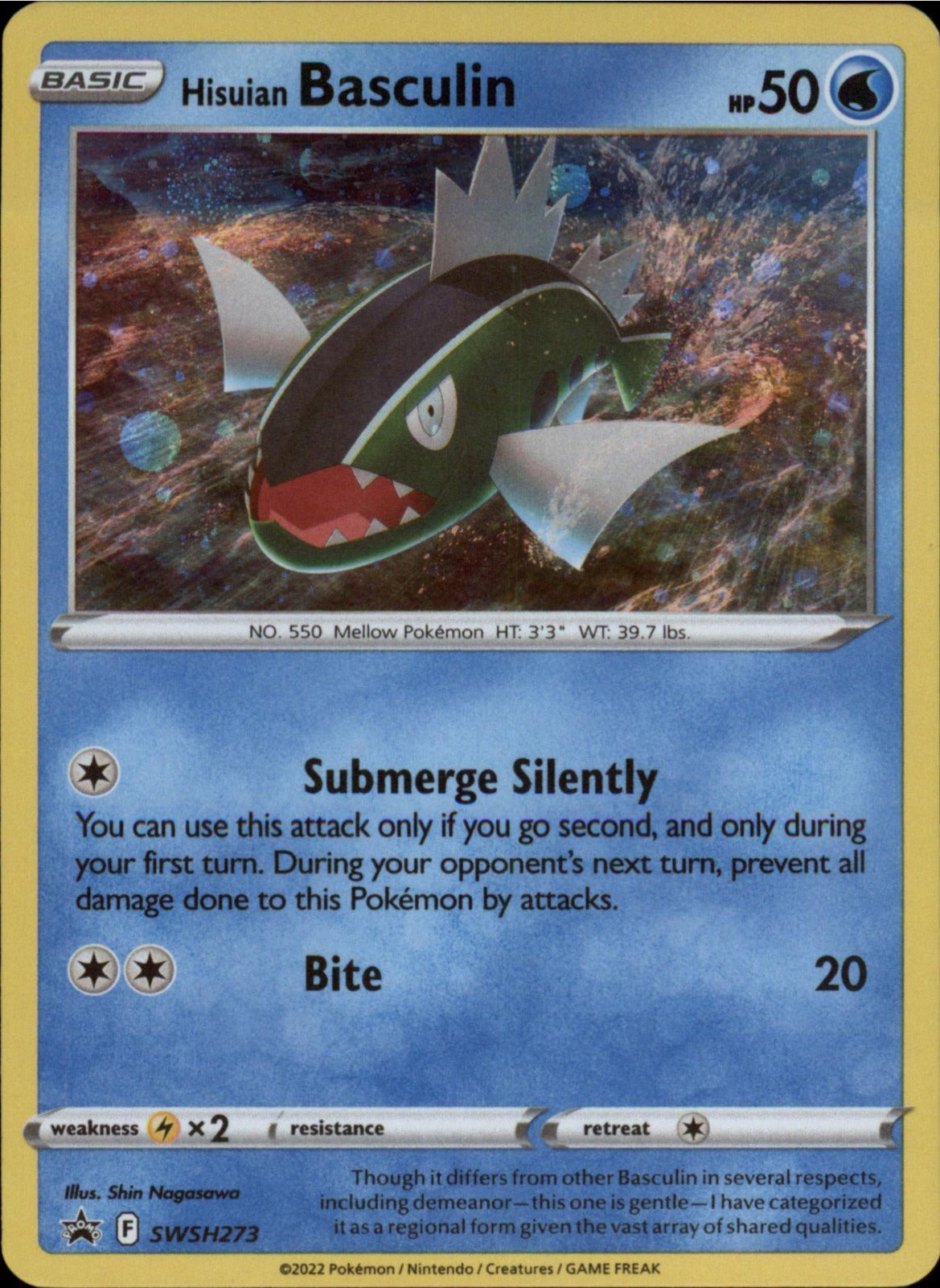 Pokemon Hisuian Basculin Promo SWSH: Sword & Shield Promo Cards SWSH273 NM