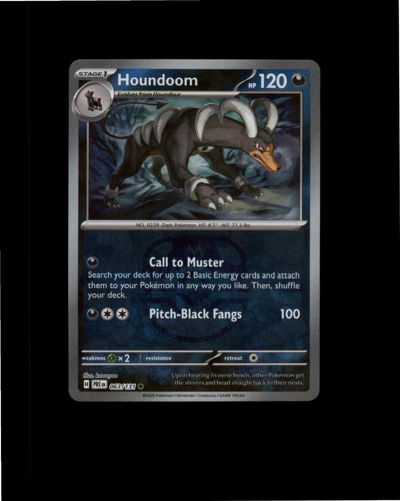 Pokemon Houndoom (Master Ball) Common SV: Prismatic Evolutions 063/131 NM