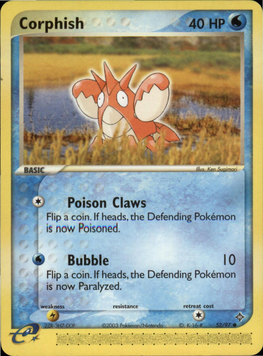 Pokemon Corphish Common EX Dragon 52/97 LP