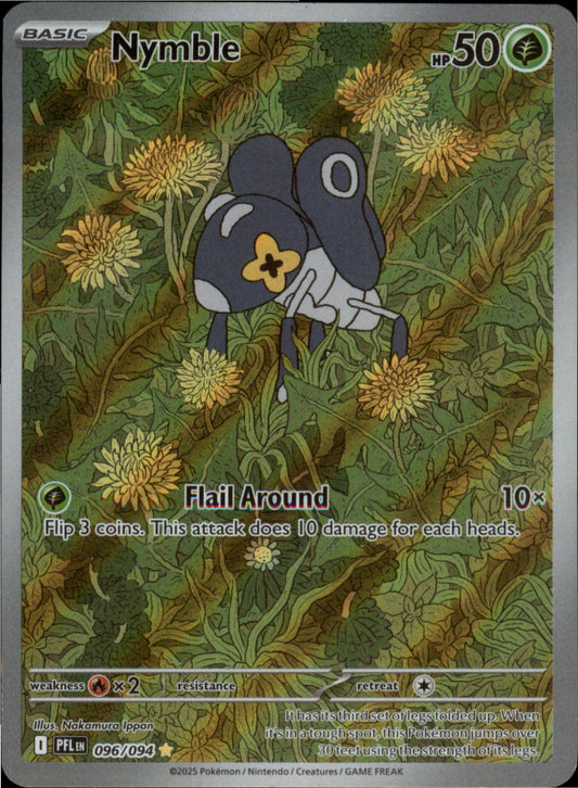 Pokemon Nymble Illustration Rare ME02: Phantasmal Flames 096/094 NM Holo