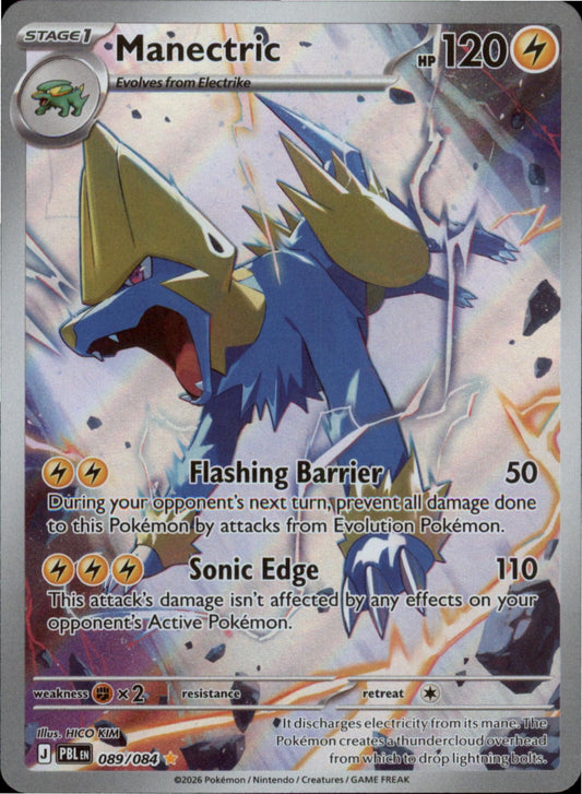 Pokemon Manectric Illustration Rare ME05: Pitch Black 089/084 NM