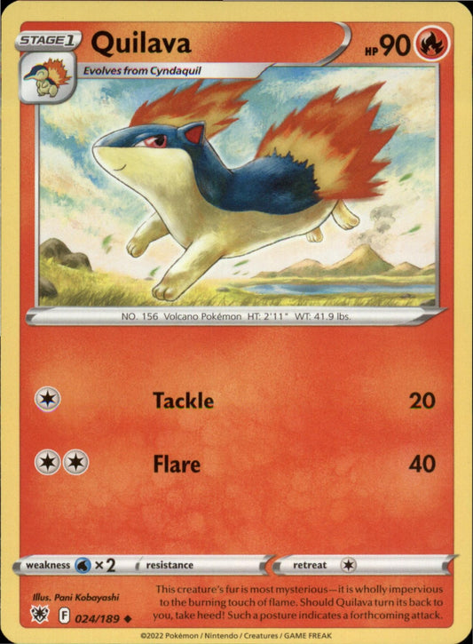 Pokemon Quilava Uncommon SWSH10: Astral Radiance 024/189 NM