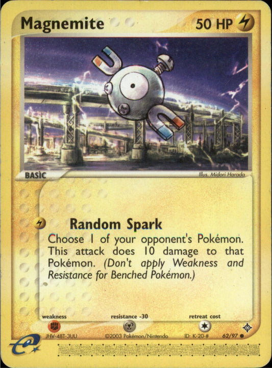 Pokemon Magnemite Common EX Dragon 62/97 LP
