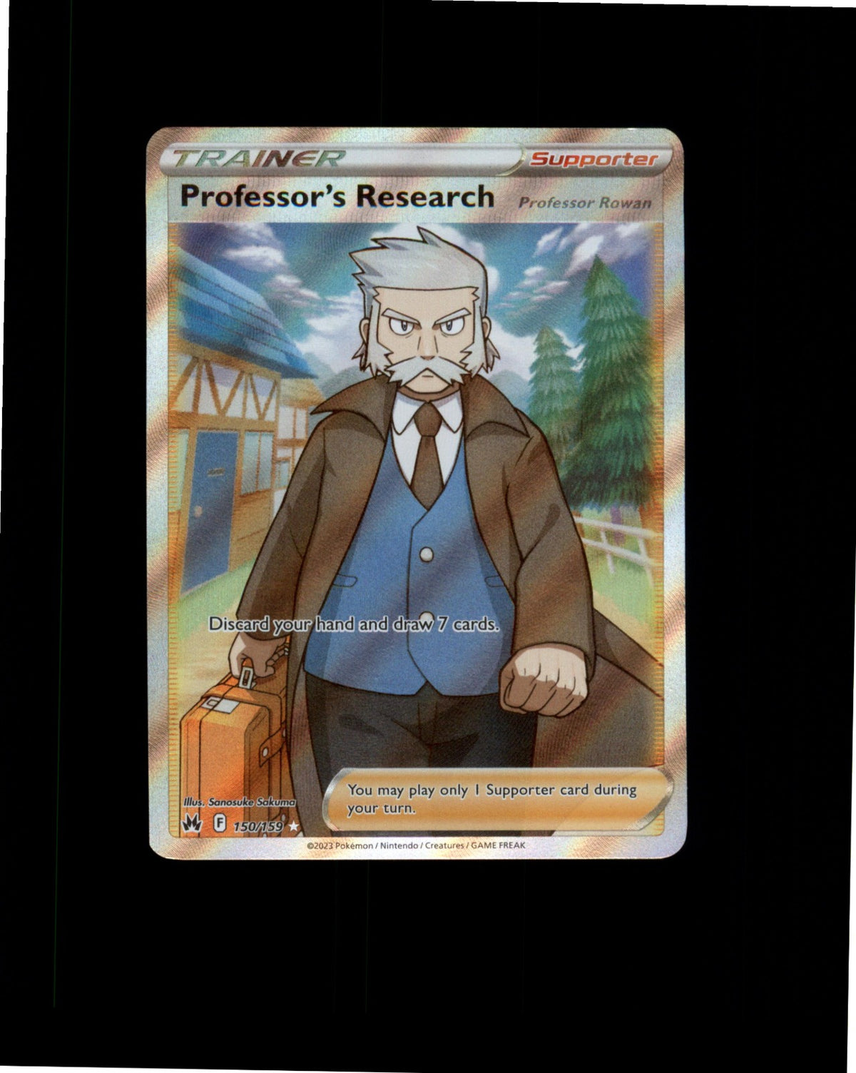 Pokemon Professor's Research [Professor Rowan (Full Art) Crown Zenith 150/159 NM