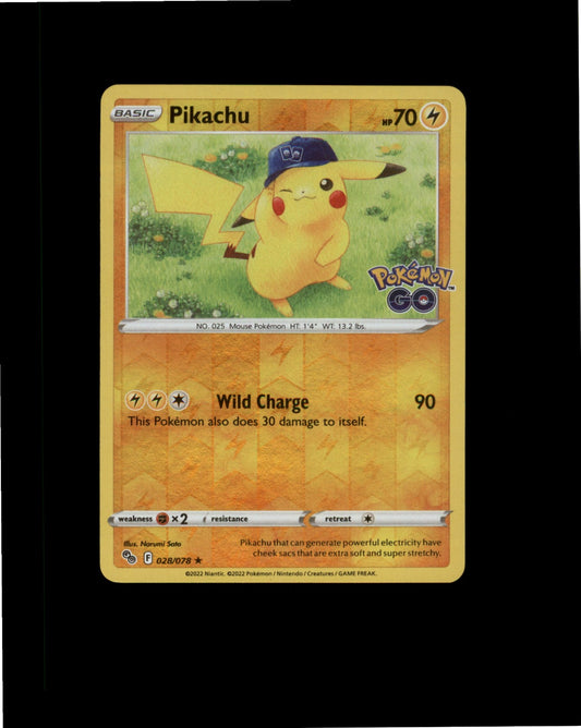 Pokemon Pikachu (28) Holo Rare Pokemon GO 028/078 NM
