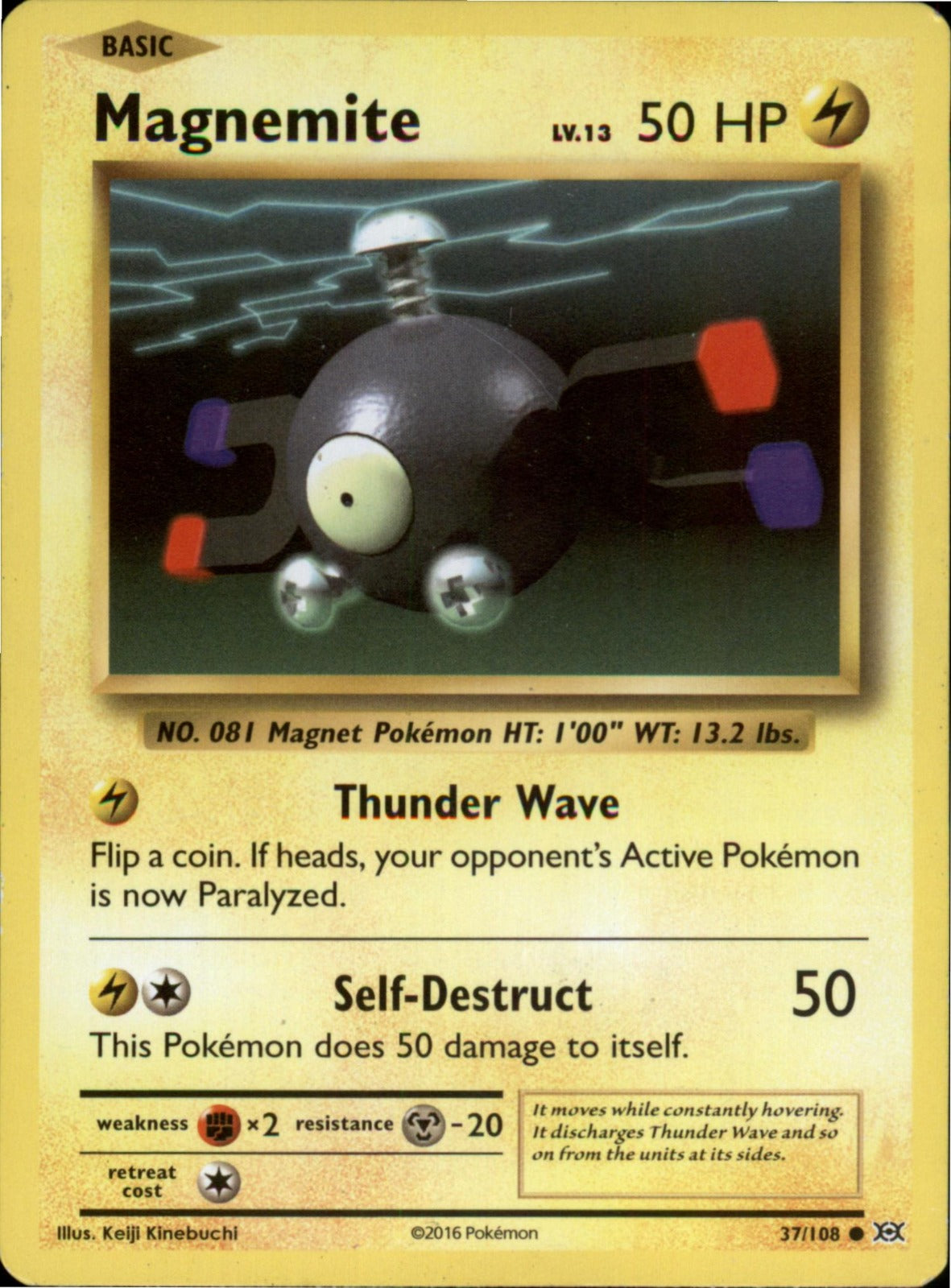 Pokemon Magnemite Common XY - Evolutions 37/108 LP