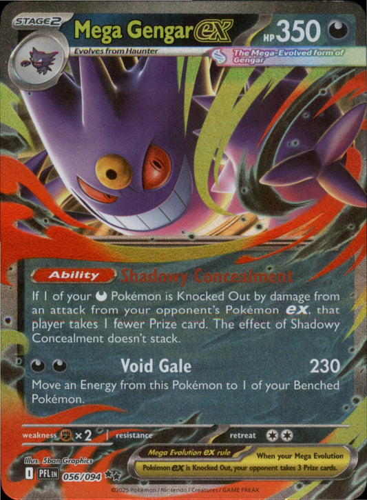 Pokemon Mega Gengar ex Double Rare ME: Ascended Heroes 125/217 NM Holo