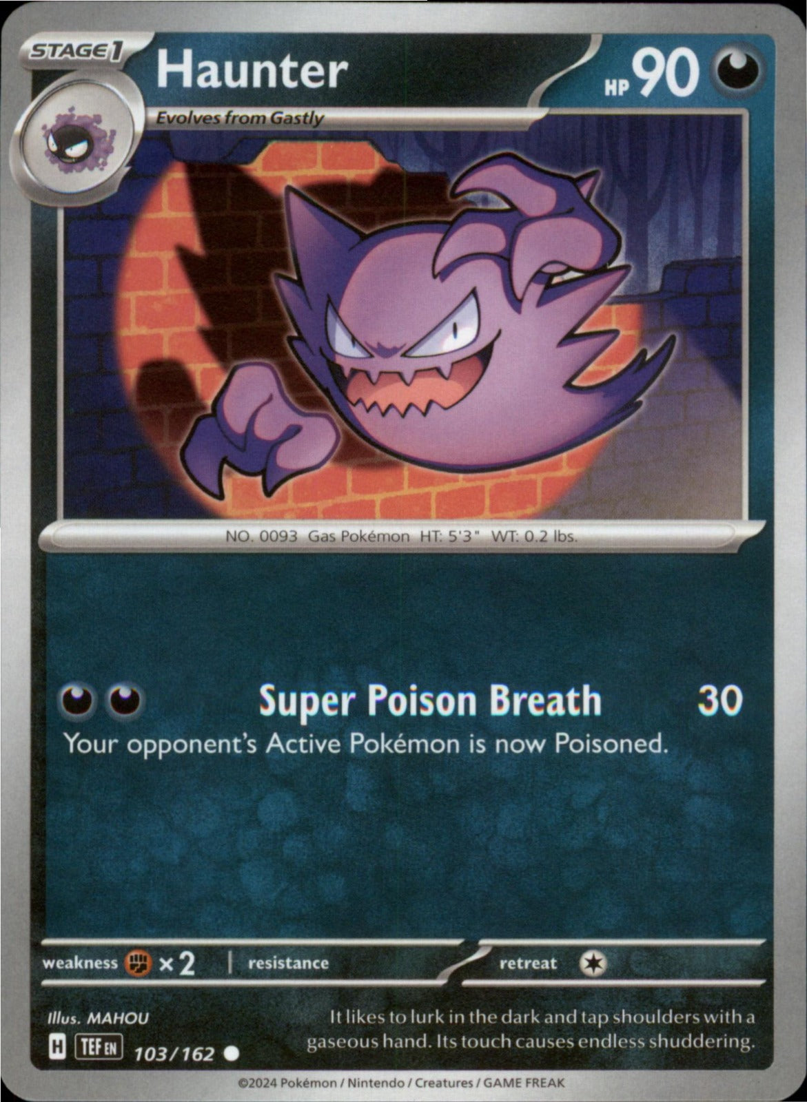Pokemon Haunter Common SV05: Temporal Forces 103/162 NM