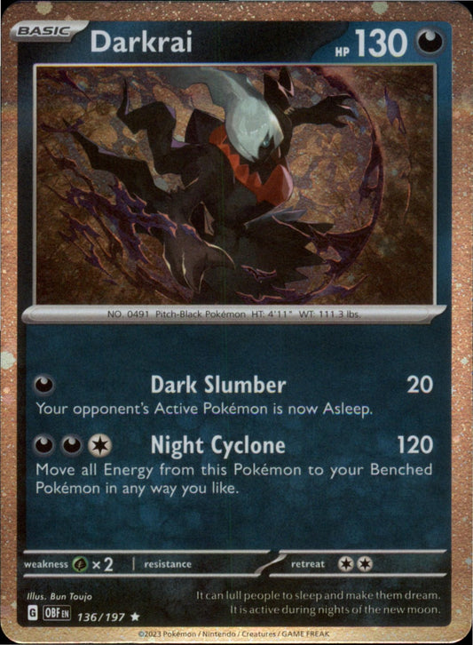 Pokemon Darkrai (Cosmos Holo)  136/197 NM Holo