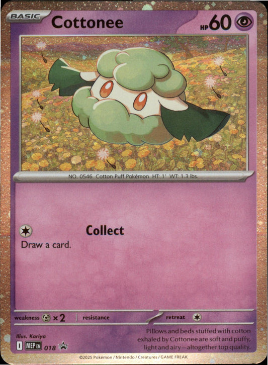 Pokemon Cottonee (Cosmos Holo) Promo ME: Mega Evolution Promo 018 NM Holo