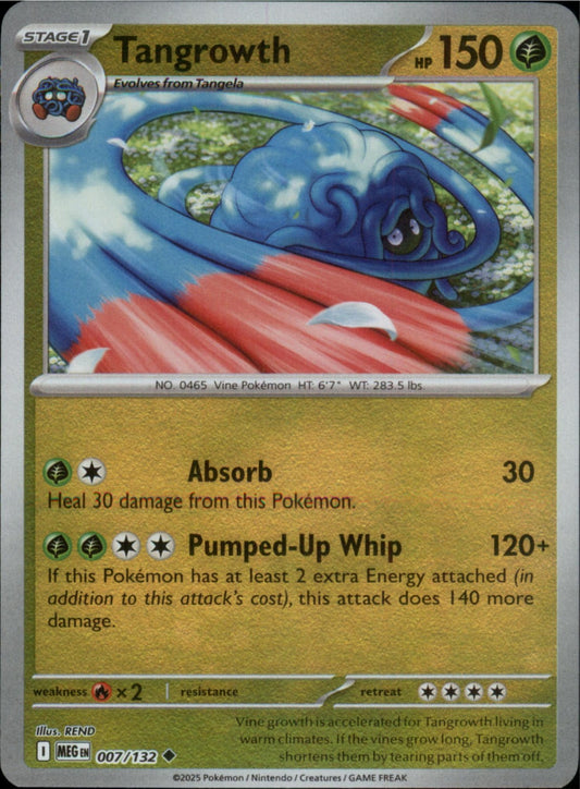 Pokemon Tangrowth Uncommon ME01: Mega Evolution 007/132 NM Reverse Holo