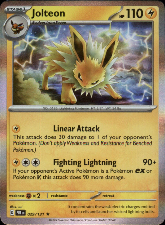 Pokemon Jolteon Rare SV: Prismatic Evolutions 029/131 NM Holo