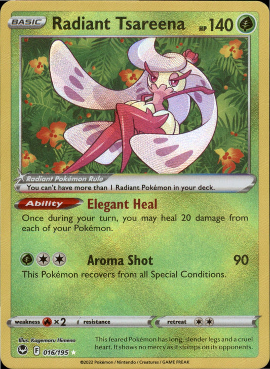 Pokemon Radiant Tsareena Radiant Rare SWSH12: Silver Tempest 016/195 NM Holo