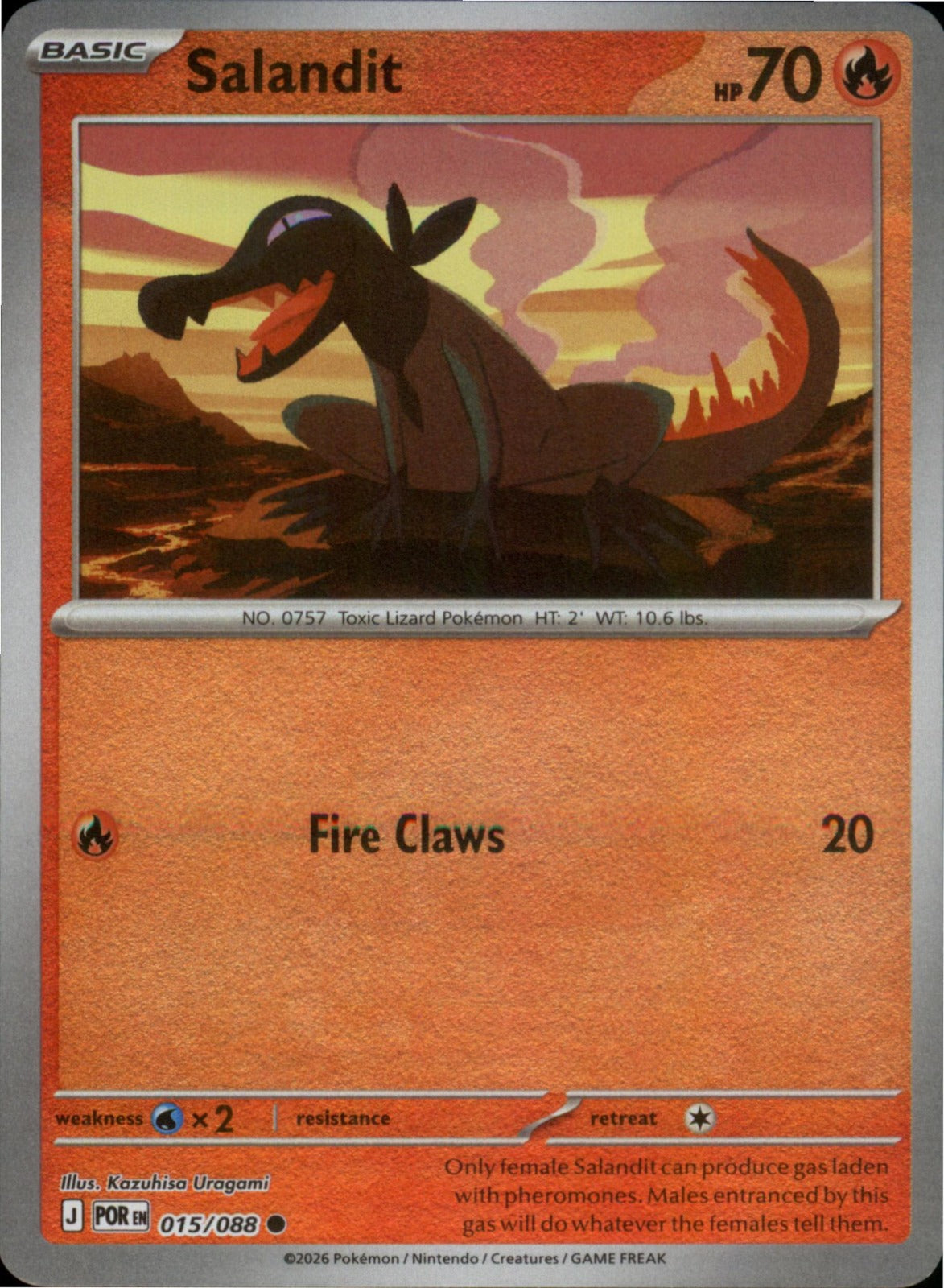 Pokemon Salandit Common ME03: Perfect Order 015/088 NM Reverse Holo