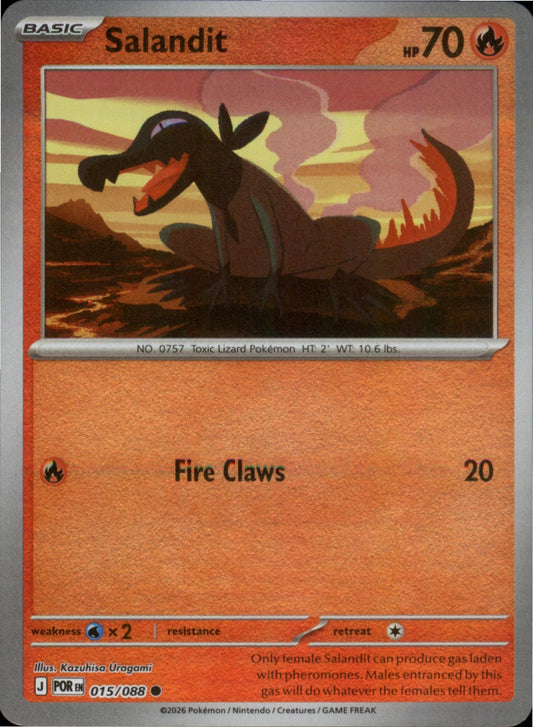 Pokemon Salandit Common ME03: Perfect Order 015/088 NM Reverse Holo