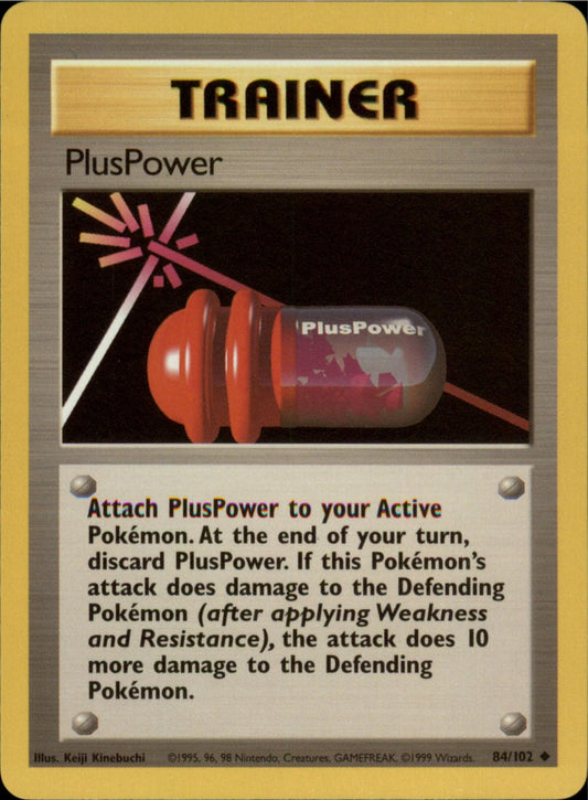 Pokemon PlusPower Uncommon Base Set 084/102 LP