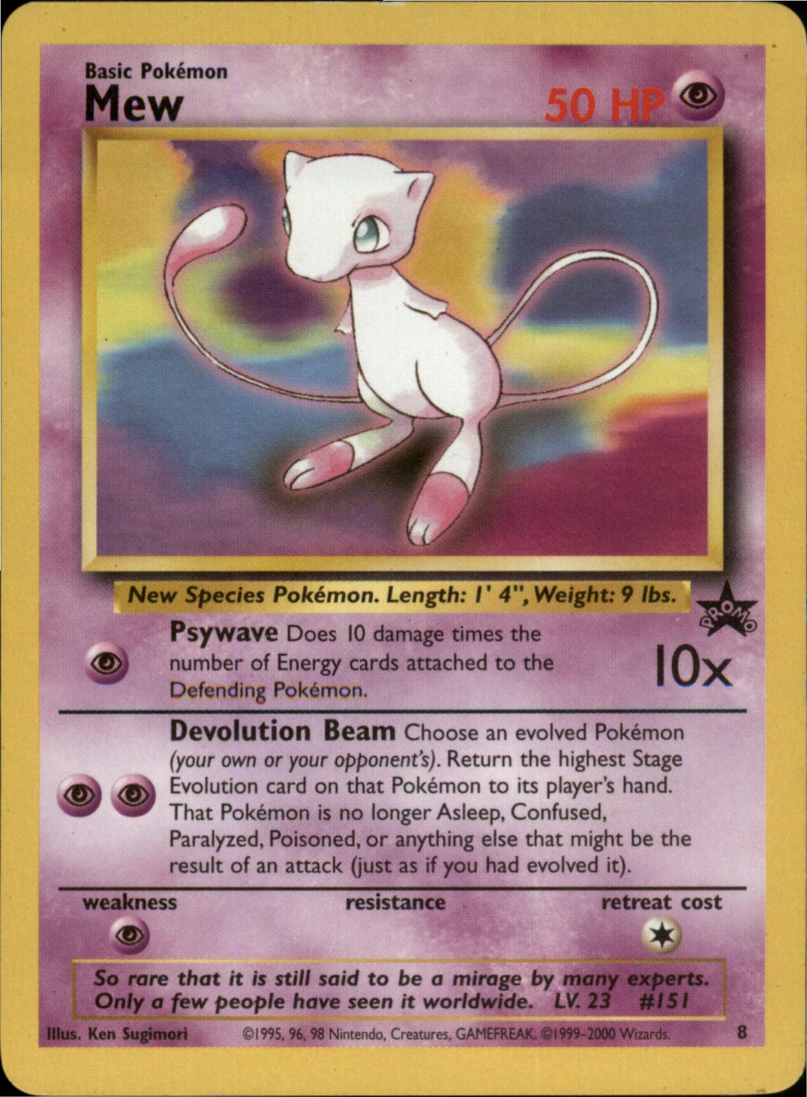 Pokemon Mew (8) Promo WoTC Promo 08/53 LP