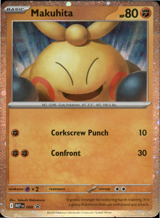 Pokemon Makuhita - Promo ME: Mega Evolution Promo 068 NM Holo