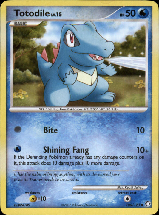 Pokemon Totodile Common Mysterious Treasures 106/123 NM