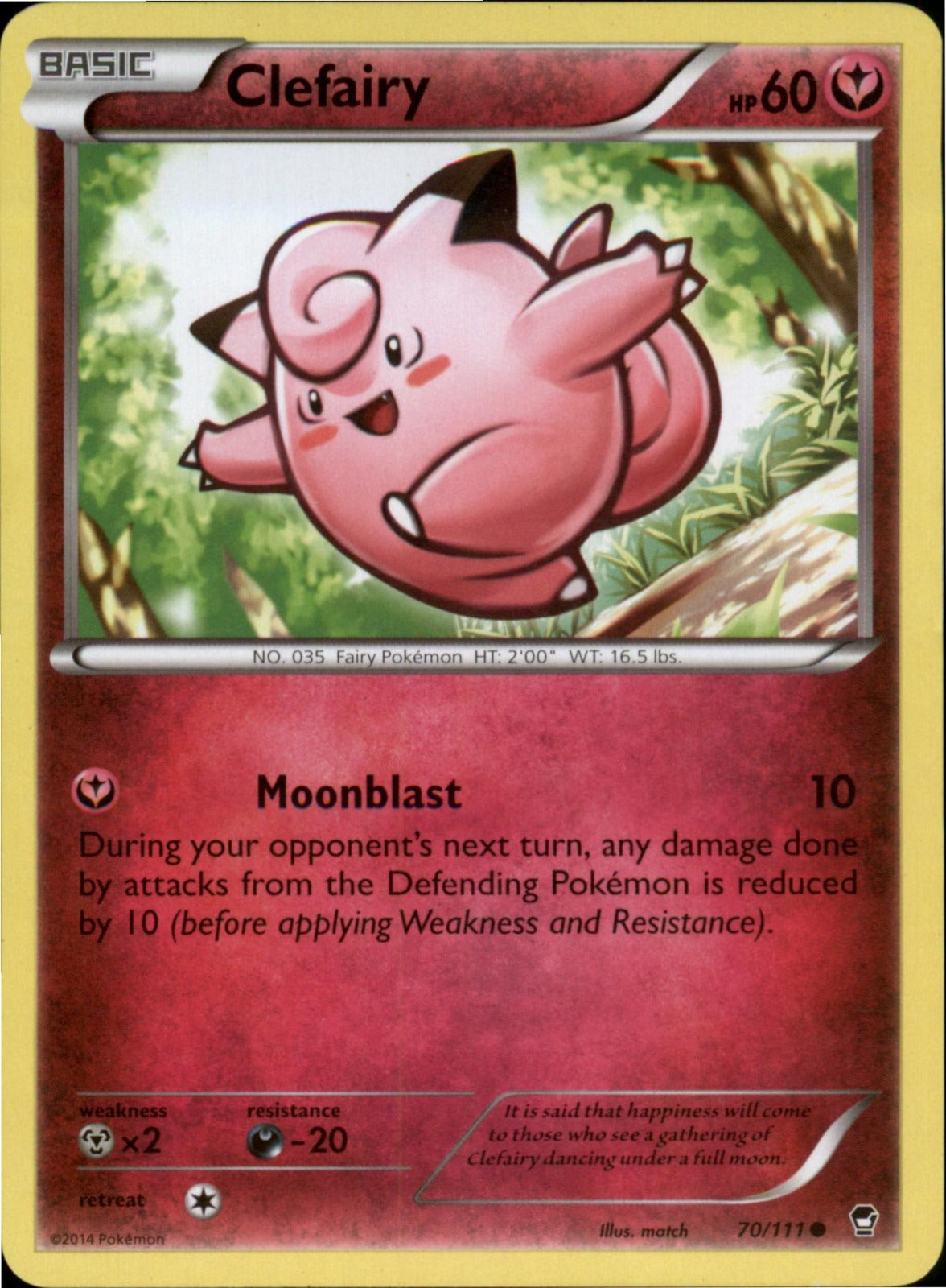 Pokemon Clefairy (70) Common XY - Furious Fists 70/111 LP