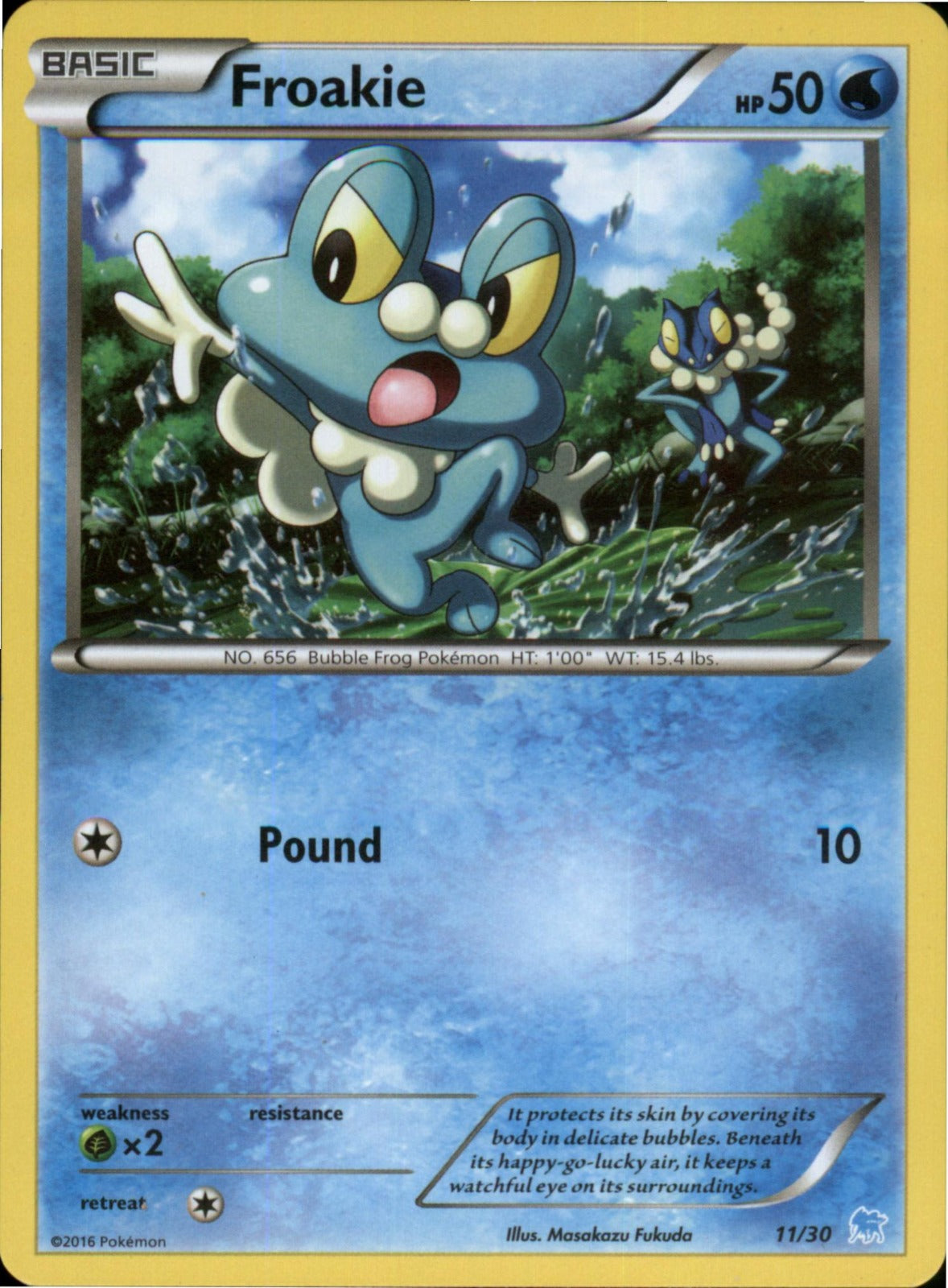 Pokemon Froakie (11) Common XY Trainer Kit: Pikachu Libre & Suicune 11/30 LP