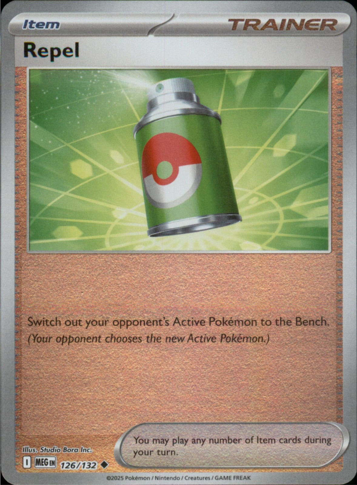 Pokemon Repel Uncommon ME01: Mega Evolution 126/132 NM Reverse Holo