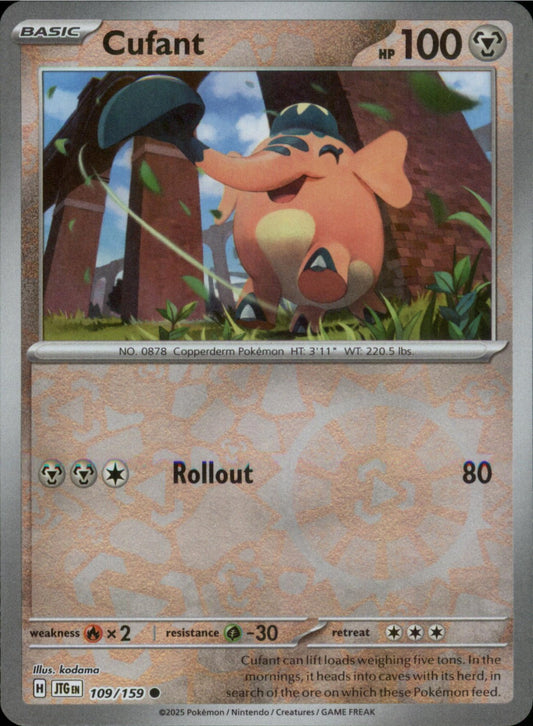 Pokemon Cufant Common SV09: Journey Together 109/159 NM Reverse Holo