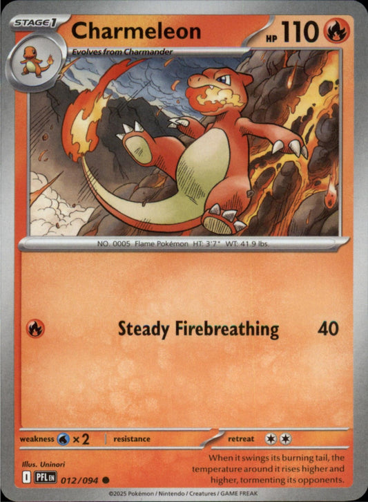 Pokemon Charmeleon Common ME02: Phantasmal Flames 012/094 NM