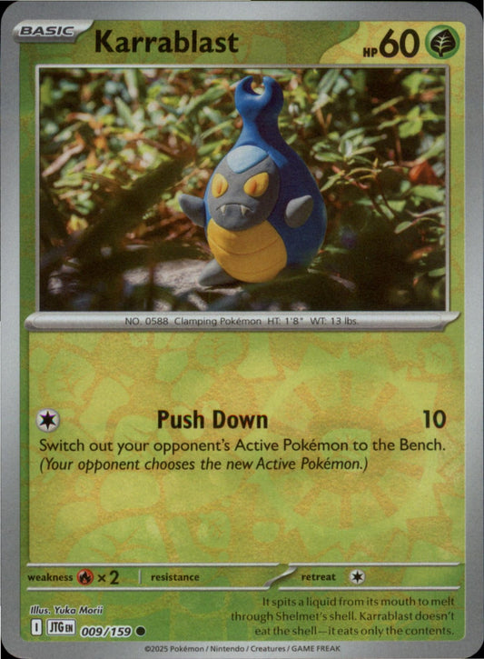 Pokemon Karrablast Common Reverse Holo SV09: Journey Together 009/159 NM