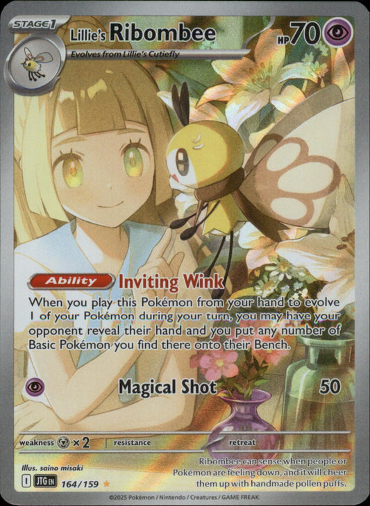 Pokemon Lillie's Ribombee Illustration Rare Journey Together 164/159 NM Holo