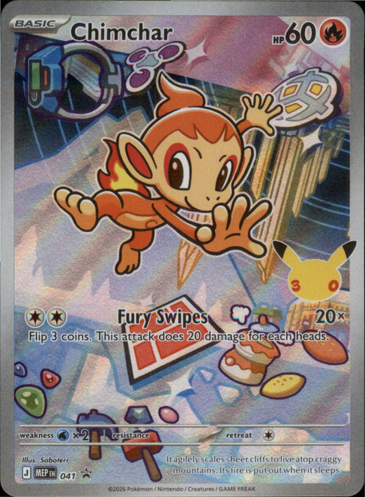 Pokemon Chimchar Promo ME: Mega Evolution Promo 041 NM Holo